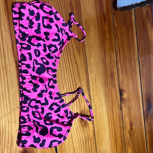 Aurelle hot pink cheetah print bikini Medium - Picture 2 of 4